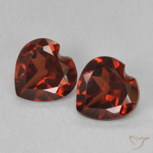 1.10ctw Natürlicher tiefrot Pyrop-Granat, Herz, VS