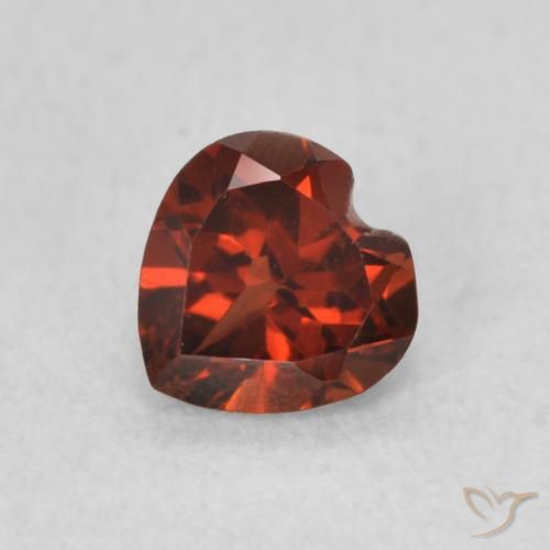 0.60ct Natürlicher Johannisbeere Rot Pyrop-Granat, Herz, VS