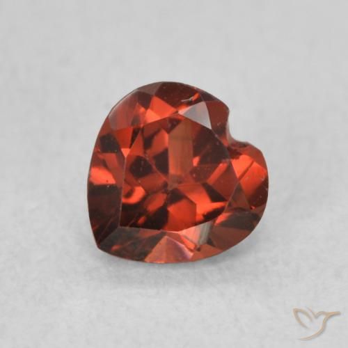 0.61ct Natürlicher Johannisbeere Rot Pyrop-Granat, Herz, VS