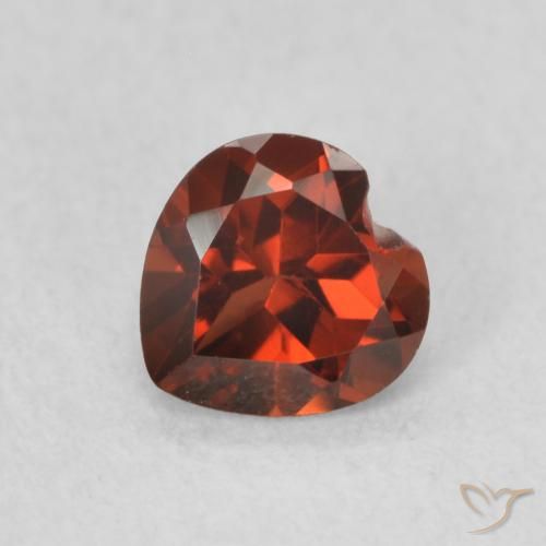 0.58ct Natürlicher Johannisbeere Rot Pyrop-Granat, Herz, VS