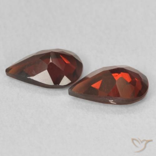 1.33 ct natürliche Johannisbeere Rot Pyrop-Granat-Edelsteine, Birnenform, VVS-VS
