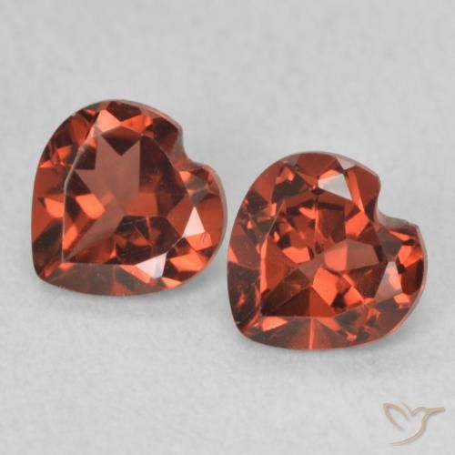 1.11ctw Natürlicher Hellrot Pyrop-Granat, Herz, VVS-VS
