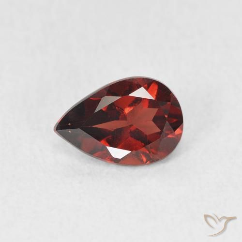 0.78ct Natürlicher Johannisbeere Rot Pyrop-Granat, Birnenform, VVS