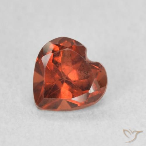 0.60ct Natürlicher Johannisbeere Rot Pyrop-Granat, Herz, VVS