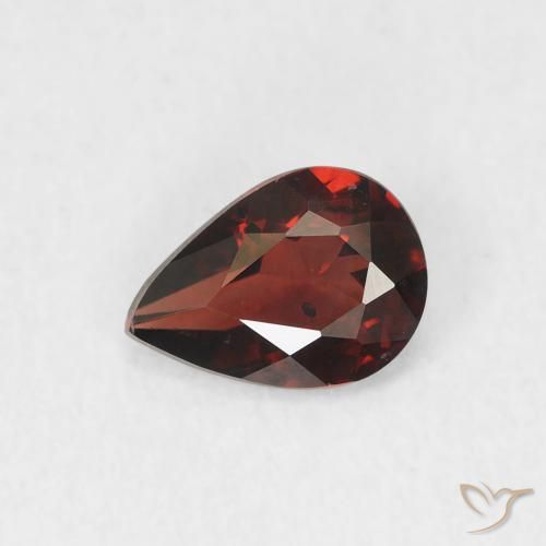0.69ct Natürlicher Tiefes Blutrot Pyrop-Granat, Birnenform, VVS-VS