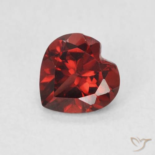 0.60ct Natürlicher Johannisbeere Rot Pyrop-Granat, Herz, VVS