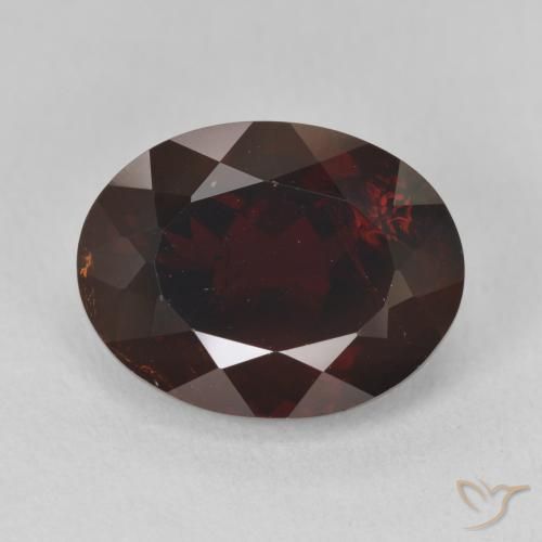 9.43ct Natürlicher Schwärzlich Rot Pyrop-Granat, Oval, VS-SI