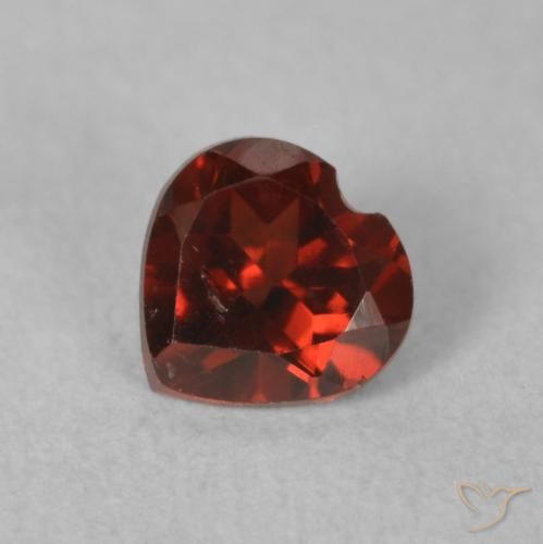 9,17 ctw natürlicher Mittelrot Pyrop-Granat, Herz, VS