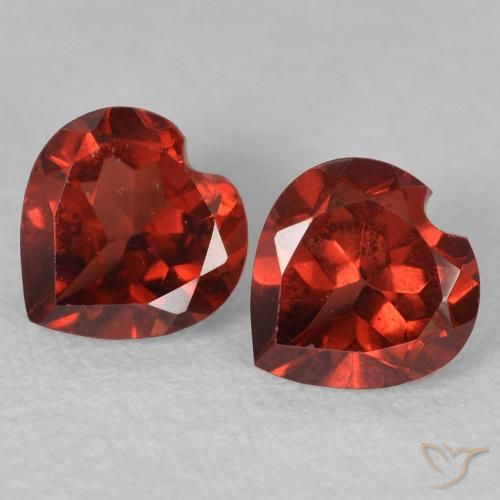 1.27 ct natürliche Hellrot Pyrop-Granat-Edelsteine, Herz, VVS-VS