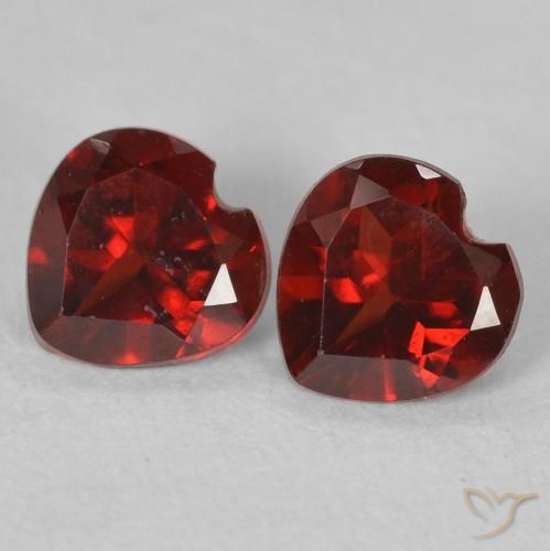 1.06ctw Natürlicher Sangria Rot Pyrop-Granat, Herz, VS