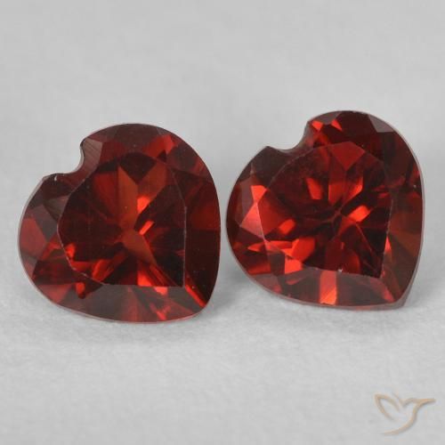 1.12 ct natürliche Mittelrot Pyrop-Granat-Edelsteine, Herz, VVS-VS