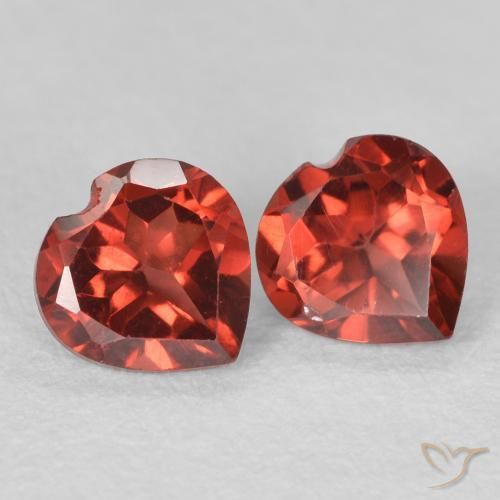1.26 ct natürliche Hellrot Pyrop-Granat-Edelsteine, Herz, VS