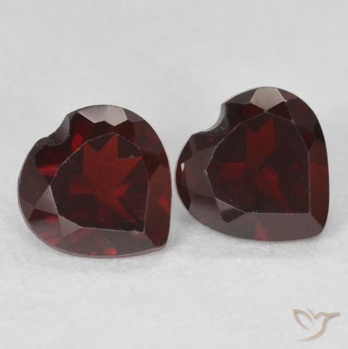 1.10 ct natürliche dunkelrot Pyrop-Granat-Edelsteine, Herz, VVS-VS