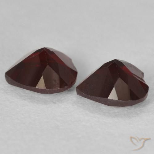 1.10 ct natürliche dunkelrot Pyrop-Granat-Edelsteine, Herz, VVS-VS