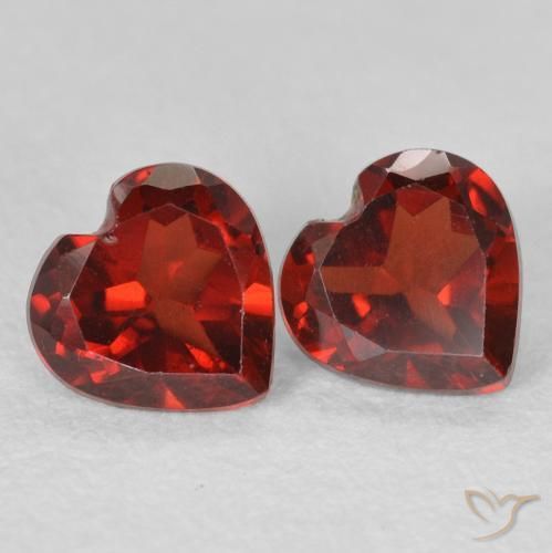 1.15 ct natürliche Johannisbeere Rot Pyrop-Granat-Edelsteine, Herz, VVS-VS