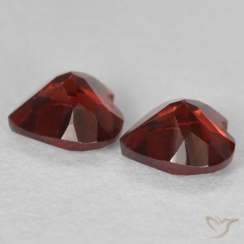 1.15 ct natürliche Johannisbeere Rot Pyrop-Granat-Edelsteine, Herz, VVS-VS