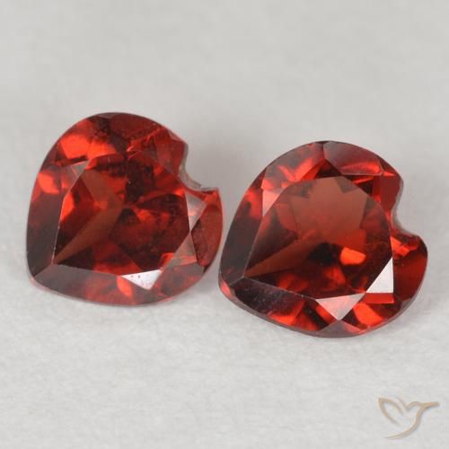 0.89ctw Natürlicher Mittelrot Pyrop-Granat, Herz, VVS-VS