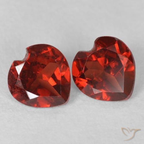 0.89 ct natürliche Mittelrot Pyrop-Granat-Edelsteine, Herz, VVS-VS