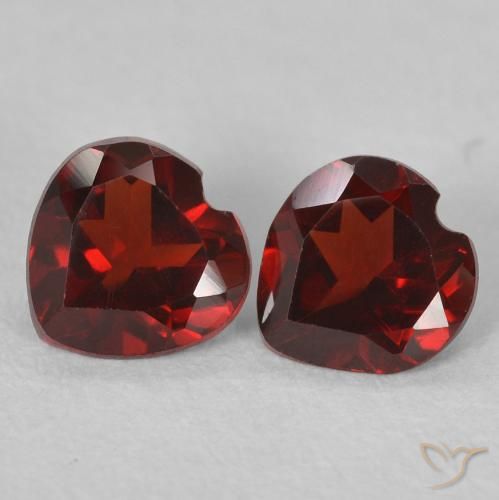 0.99 ct natürliche dunkelrot Pyrop-Granat-Edelsteine, Herz, VVS-VS