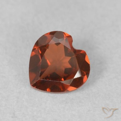 0.55ct Natürlicher Medium Dark-Red Pyrop-Granat, Herz, VVS-VS