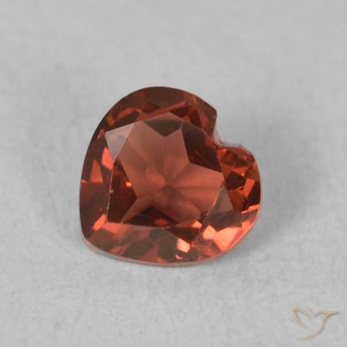 0.59ct Natürlicher tiefrose-rot Pyrop-Granat, Herz, VVS-VS