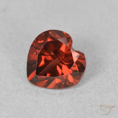 0.64ct Natürlicher Johannisbeere Rot Pyrop-Granat, Herz, VVS-VS