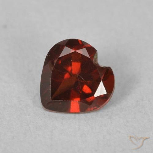 0.53ct Natürlicher Johannisbeere Rot Pyrop-Granat, Herz, VVS-VS