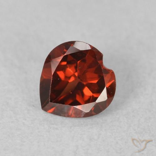0.64ct Natürlicher Johannisbeere Rot Pyrop-Granat, Herz, VS