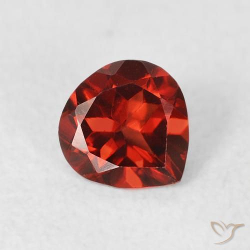 9,17 ctw natürlicher Hellrot Pyrop-Granat, Birnenform, VS