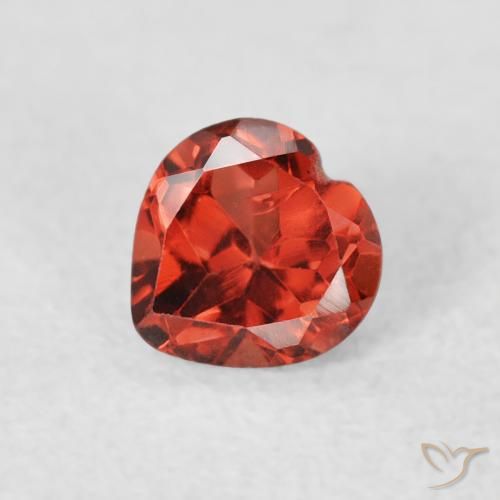 0.61ct Natürlicher Johannisbeere Rot Pyrop-Granat, Herz, VS