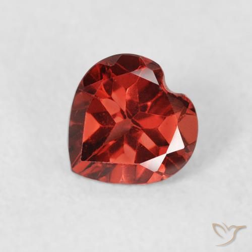 0.67ct Natürlicher Johannisbeere Rot Pyrop-Granat, Herz, VS
