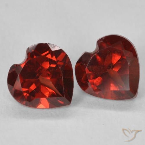 1.26 ct natürliche Intensives Rot Pyrop-Granat-Edelsteine, Herz, VVS-VS