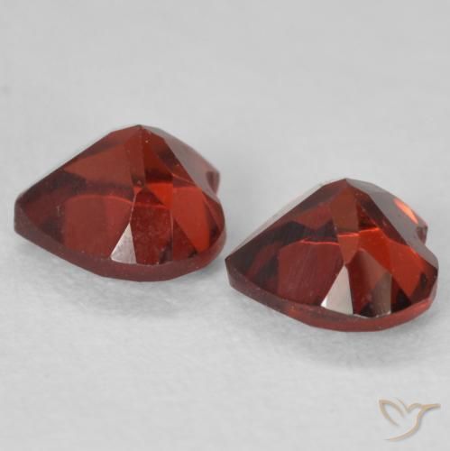 1.26 ct natürliche Intensives Rot Pyrop-Granat-Edelsteine, Herz, VVS-VS