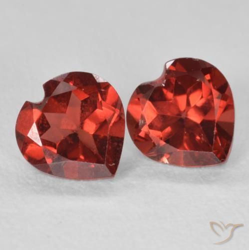 1.21ctw Natürlicher Johannisbeere Rot Pyrop-Granat, Herz, VVS-VS