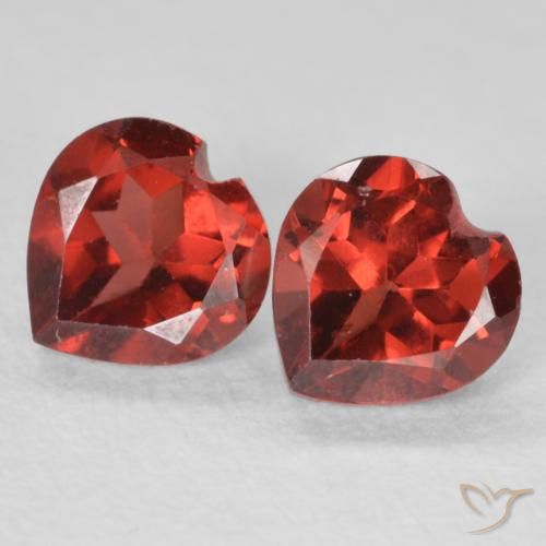 1.21 ct natürliche Johannisbeere Rot Pyrop-Granat-Edelsteine, Herz, VVS-VS