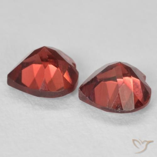 1.21 ct natürliche Johannisbeere Rot Pyrop-Granat-Edelsteine, Herz, VVS-VS