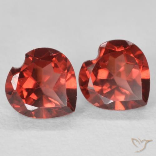 1.24 ct natürliche Intensives Rot Pyrop-Granat-Edelsteine, Herz, VS