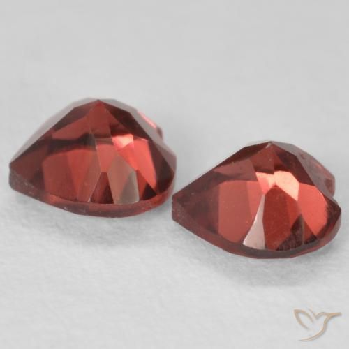 1.24 ct natürliche Intensives Rot Pyrop-Granat-Edelsteine, Herz, VS