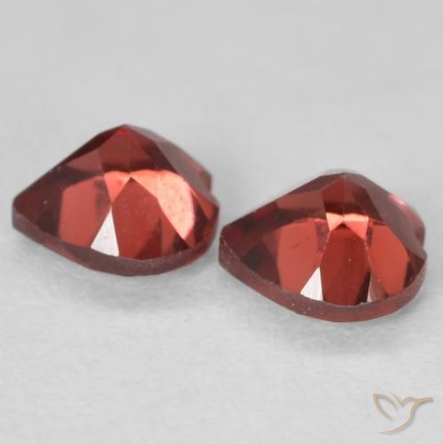 1.26 ct natürliche dunkelrot Pyrop-Granat-Edelsteine, Herz, VS