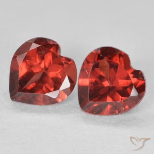 1.11ctw Natürlicher Johannisbeere Rot Pyrop-Granat, Herz, VS