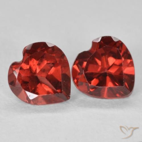 1.11 ct natürliche Johannisbeere Rot Pyrop-Granat-Edelsteine, Herz, VS