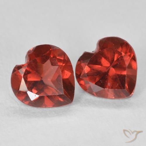 1.17 ct natürliche Johannisbeere Rot Pyrop-Granat-Edelsteine, Herz, VVS-VS
