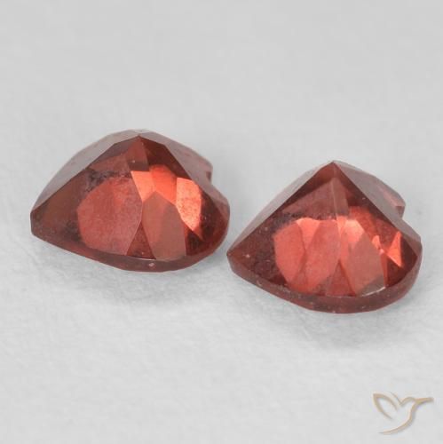 1.17 ct natürliche Johannisbeere Rot Pyrop-Granat-Edelsteine, Herz, VVS-VS
