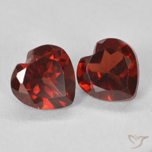 1.26 ct natürliche Johannisbeere Rot Pyrop-Granat-Edelsteine, Herz, VVS-VS