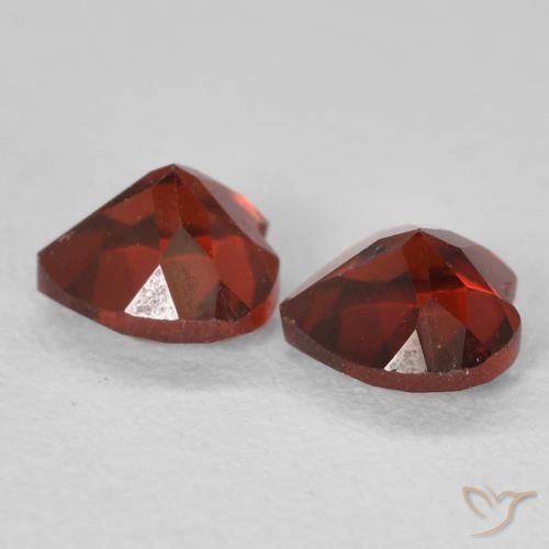 1.26 ct natürliche Johannisbeere Rot Pyrop-Granat-Edelsteine, Herz, VVS-VS