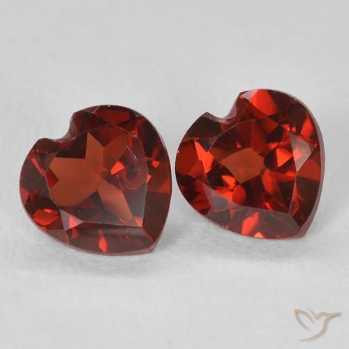 1.07 ct natürliche Johannisbeere Rot Pyrop-Granat-Edelsteine, Herz, VVS-VS