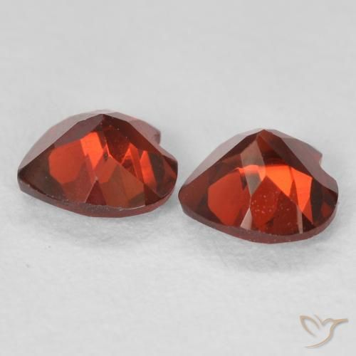 1.07 ct natürliche Johannisbeere Rot Pyrop-Granat-Edelsteine, Herz, VVS-VS
