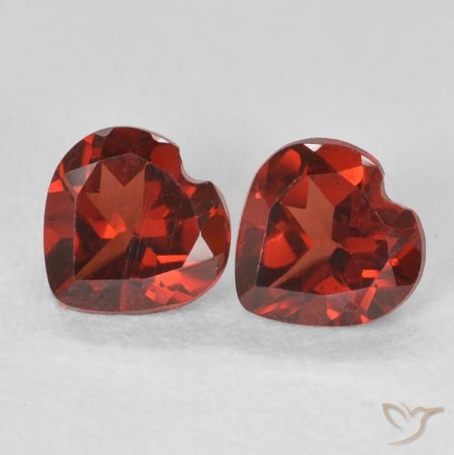 1.11ctw Natürlicher Johannisbeere Rot Pyrop-Granat, Herz, VVS-VS