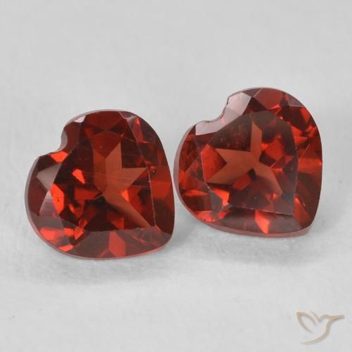 1.11 ct natürliche Johannisbeere Rot Pyrop-Granat-Edelsteine, Herz, VVS-VS