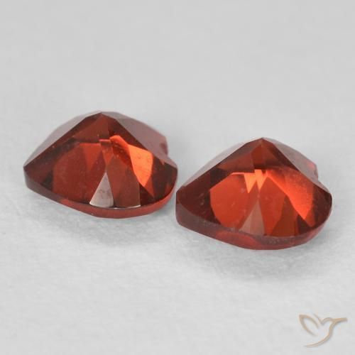 1.11 ct natürliche Johannisbeere Rot Pyrop-Granat-Edelsteine, Herz, VVS-VS